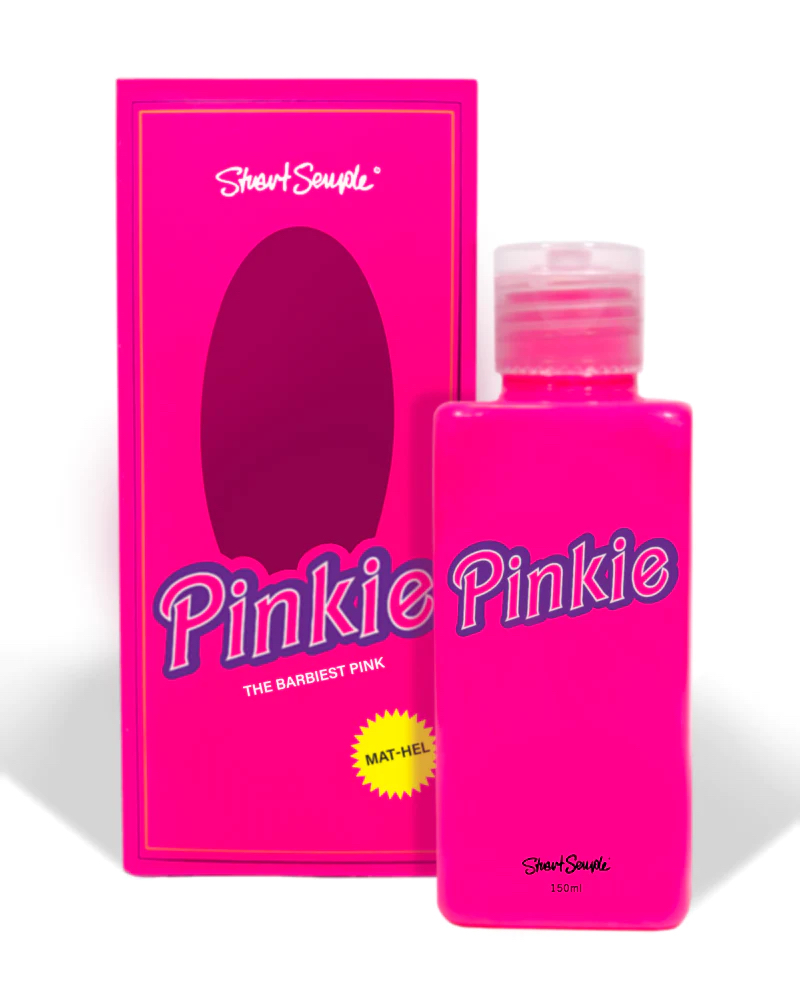 Artist Stuart Semple is selling a new pink paint called Pinkie, in protest of Mattel's trademark of Barbie Pink. Photo courtesy of Culture Hustle. 